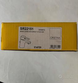 Miscelatore lavabo cristina cromato scarico 1”1/4