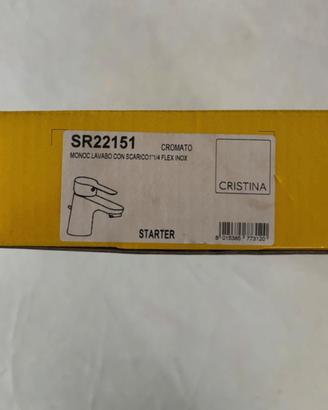 Miscelatore lavabo cristina cromato scarico 1”1/4