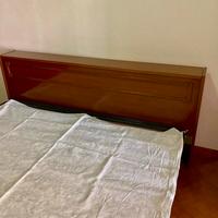 Testiera letto matrimoniale in legno con cassetto
