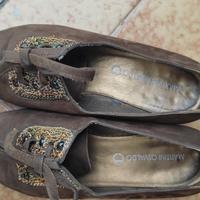 scarpe in camoscio marrone 