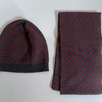 Set cappello e sciarpa Gallo bambini grigio rosso