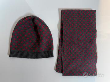 Set cappello e sciarpa Gallo bambini grigio rosso