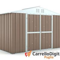 Box giardino in lamiera zincata 327x155 tortora