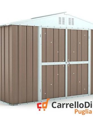 Box giardino in lamiera zincata 327x155 tortora