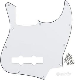 Battipenna Bianco Basso Elettrico Jazz Bass