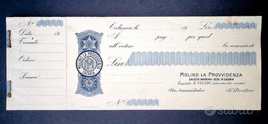 Blocchetto assegni primi '900 MP Catania