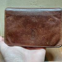 Pollini Vintage Portafoglio Pelle Marrone Italy