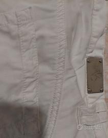 Pantaloni uomo Versace in cotone bianco