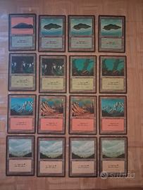 Carte MTG | Edizione FBB | Set 16 Terre base GD/EX