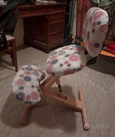 Sedia ergonomica in stile Stokke