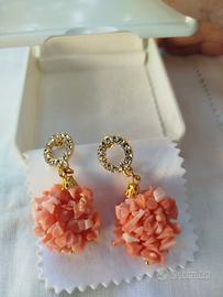orecchini di corallo rosa 