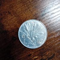 10 lire 1950 errore di conio 