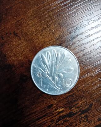 10 lire 1950 errore di conio 