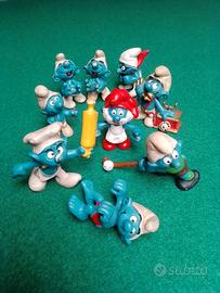 Set 9 puffi  Schleich Peyo 1979-1983