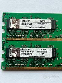 2× RAM Kingston DDR2 1GB 667MHz PC2-5300