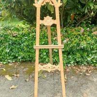 Leggio -Porta quadri in legno intagliato al grezzo