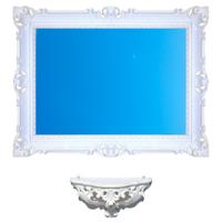 Specchio + mensola 86x67 cm stile barocco + colori