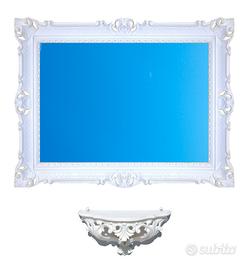 Specchio + mensola 86x67 cm stile barocco + colori