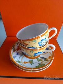 Set 2 tazze da tè originale Hermès linea La Siesta