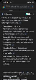 Maschera LED per il ringiovanimento viso