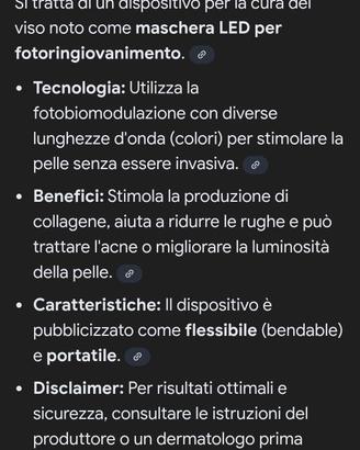 Maschera LED per il ringiovanimento viso