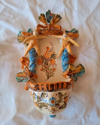 Acquasantiera ceramica - Grottaglie - G. De Fazio