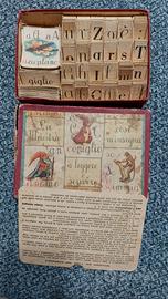 Gioco didattico anni '20 - alfabetiere vintage