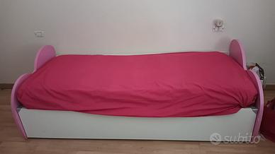 Letto singolo cameretta ragazza più materasso