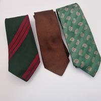 Set 3 cravatte vintage italiane in pura seta – ann