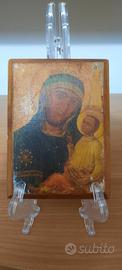 Icona "Madonna con bambino" su legno