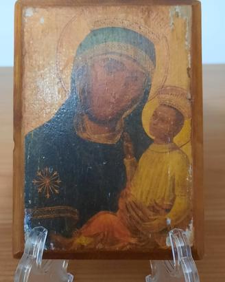 Icona "Madonna con bambino" su legno