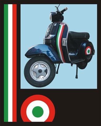 Adesivi tricolore Piaggio Vespa