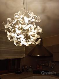 Lampadario vetro di murano da cucina