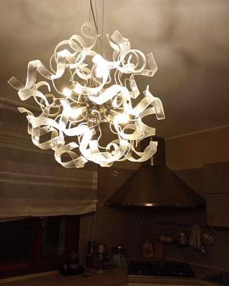 Lampadario vetro di murano da cucina