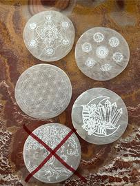 Piattino in selenite al pz