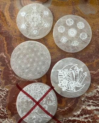 Piattino in selenite al pz