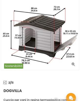 Cuccia cane dogvilla 90 Ferplast come nuova
