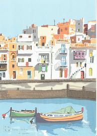 Aldo Riso Presso Ischia 30x21 serigrafia originale