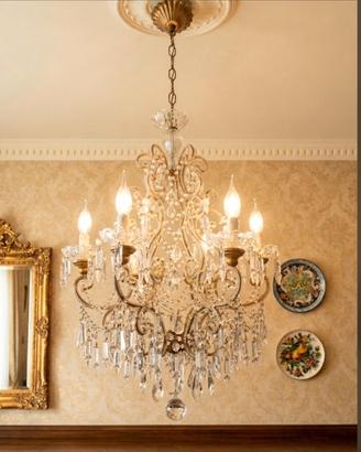 Lampadario Chandelier Lustre 6 luci con cristalli 