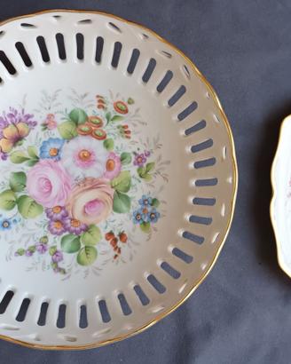 Coppia piattino e ciotolina Limoges porcellana