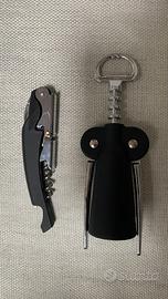 Set apribottiglie e cavatappi nero