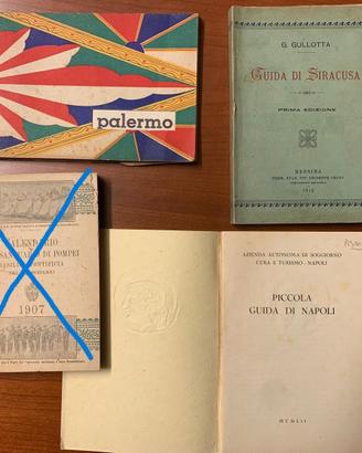 Vecchie guide turistiche Napoli Siracusa Palermo