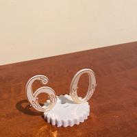 Numero decorativo per torta 60/6 in plastica