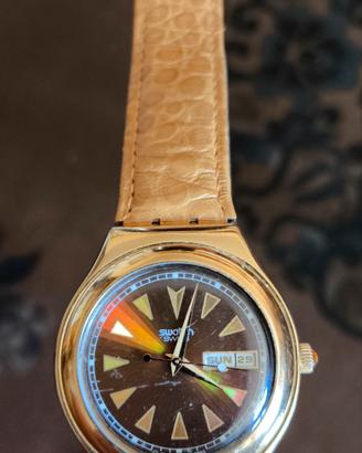 Swatch irony medium Gold daydate vintage  1995