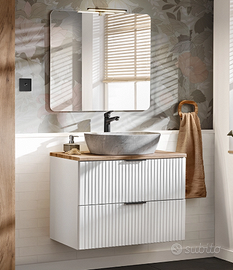 Mobile bagno con lavabo d’appoggio 80 cm