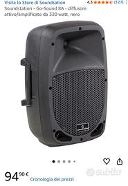 Soundstation Go-Sound 8A – Diffusore attivo 320W