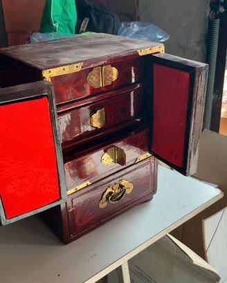Portagioie Carillon orientale laccato vintage