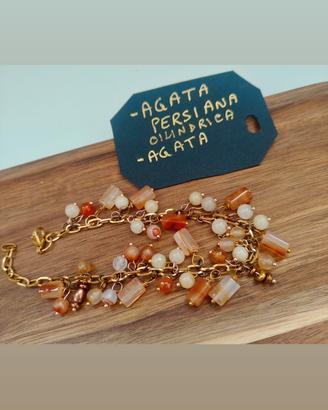 bracciale con grappoli di pietre 