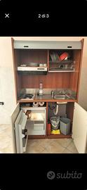 Cucina monoblocco a scomparsa completa