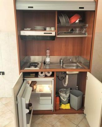 Cucina monoblocco a scomparsa completa